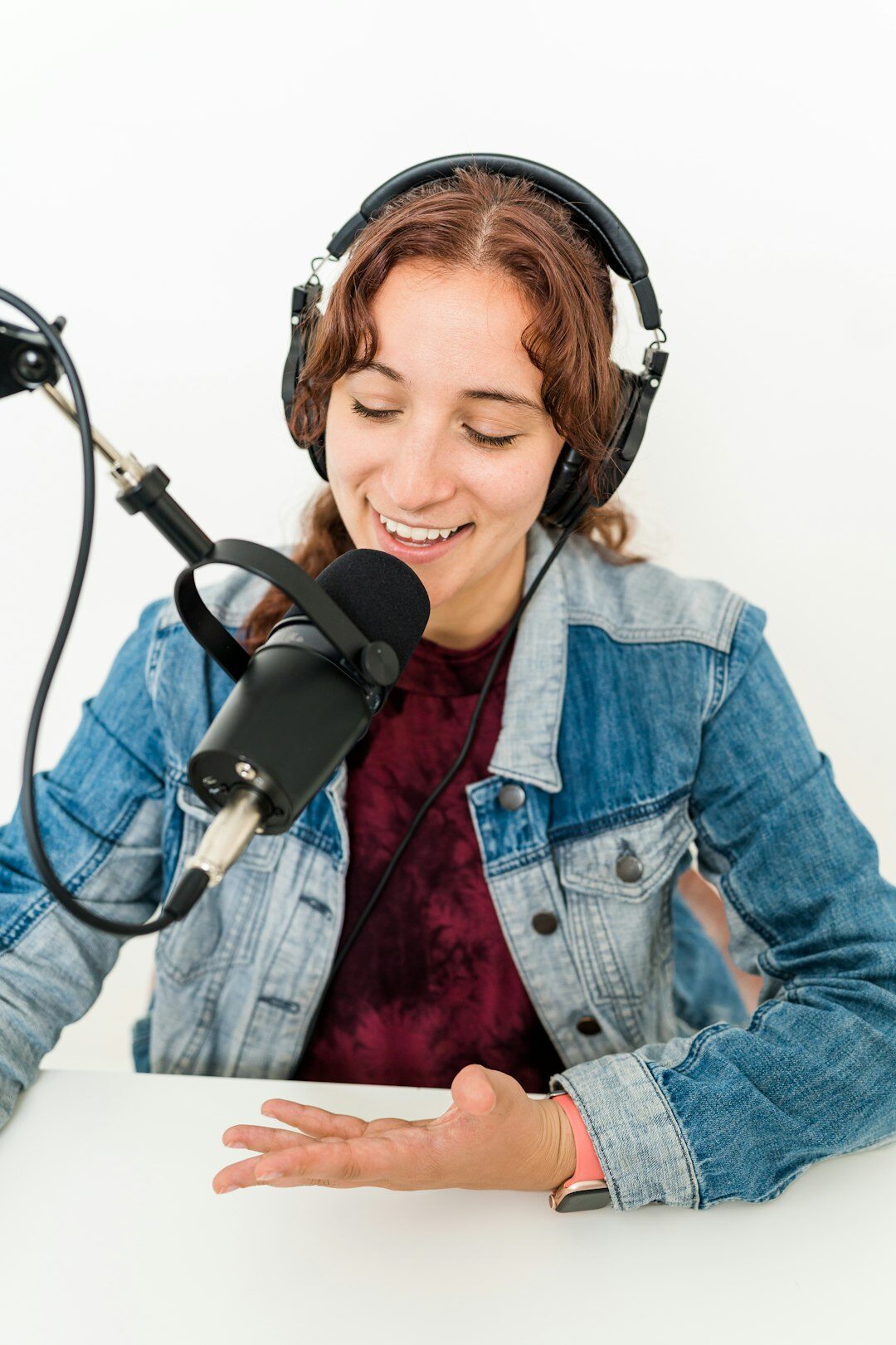 Studio portrait of a woman broadcast coordinator